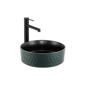 Lena E-W5001YS Mat Yeşil Siyah Tezgah Üstü Lavabo