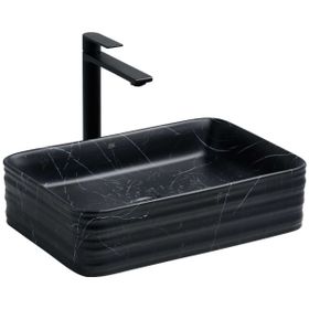 Lena EH-4450M5 Siyah Tezgah Üstü Porselen Lavabo