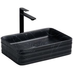 Lena EH-4450M5 Siyah Tezgah Üstü Porselen Lavabo