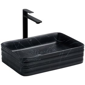 Lena EH-4450M5 Siyah Tezgah Üstü Porselen Lavabo