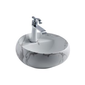 Lena EH-4660M6 Beyaz Mermer Tezgah Üstü Lavabo