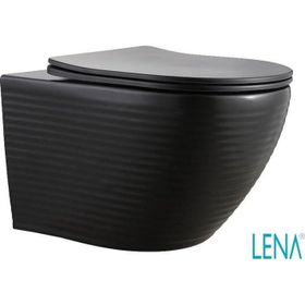 Lena ET-604 Mat Siyah Kapak Dahil Asma Klozet