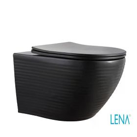 Lena ET-604 Mat Siyah Kapak Dahil Asma Klozet