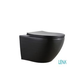 Lena ET-604 Mat Siyah Kapak Dahil Asma Klozet