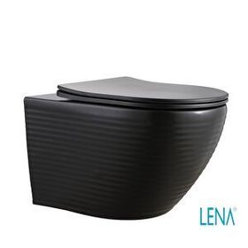 Lena ET-604 Mat Siyah Kapak Dahil Asma Klozet