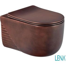 Lena ET-H5110C Bordo Kapak Dahil Asma Klozet