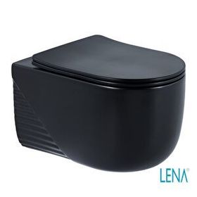 Lena ET-H5110MS Mat Siyah Kapak Dahil Asma Klozet