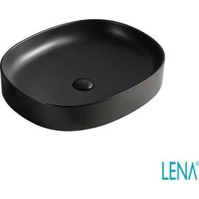 Lena EY-4712MS Mat Siyah Tezgahüstü Lavabo