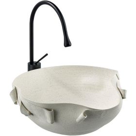 Lena EY-9102 Mat Beyaz Tezgahüstü Lavabo
