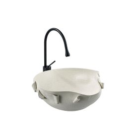 Lena EY-9102 Mat Beyaz Tezgahüstü Lavabo