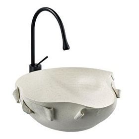 Lena EY-9102 Mat Beyaz Tezgahüstü Lavabo