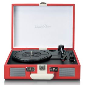 Lenco Classic Phono TT-110RDWH Kırmızı Hoparlörlü Bluetoothlu Retro Pikap