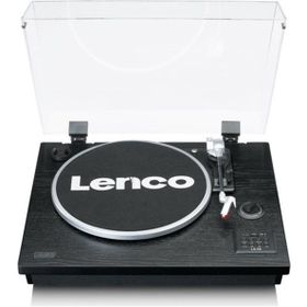Lenco LS-55 Siyah Ahşap Hoparlörlü Bluetoothlu USB'li MP3E Kayıt Özellikli Plak Çalar Pikap