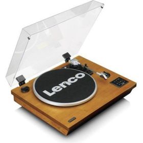 Lenco LS-55 Siyah Ahşap Hoparlörlü Bluetoothlu USB'li MP3E Kayıt Özellikli Plak Çalar Pikap