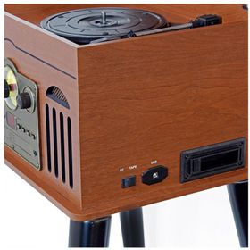 Lenco TCD-2600 Ayaklı Ahşap Dahili Hoparlörü FM Radyo CD Player ve Bluetooth Pikap