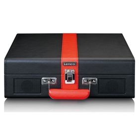 Lenco TT-110 Siyah Kırmızı Dahili Hoparlörlü Bluetooth Çantalı Pikap