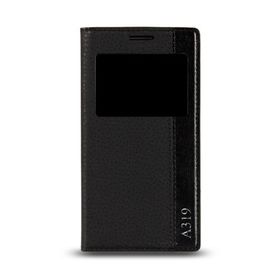 Lenovo A319 Siyah Gizli Mıknatıslı Pencereli Magnum Kılıf