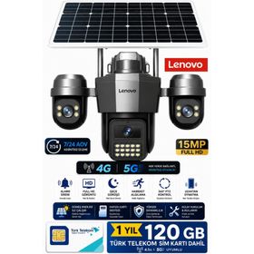 Lenovo G4W19 360° 4K 9 MP 4G Sim Kart Destekli Dış Mekan Güvenlik Kamerası