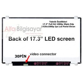 Lenovo Ideapad 110-17ACL 80UM 17.3 Uyumlu LCD Ekran Panel