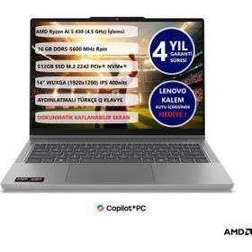 Lenovo IdeaPad 5 2-in-1 14AGP11 83UH004DTR Ryzen AI 5 430 16GB RAM 512 GB SSD FreeDOS 14 inç Dokunmatik Laptop
