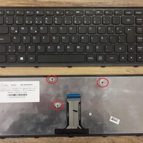 Lenovo Ideapad Flex 14 20308 Notebook TR Siyah Uyumlu Klavye