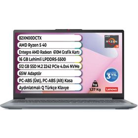 Lenovo IdeaPad Slim 3 14AMN8 82XN00DCTX Ryzen 5 40 16GB RAM 512GB SSD FreeDOS 14 inç Laptop