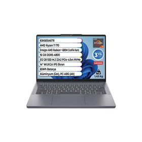 Lenovo IdeaPad Slim 3 14ARP10 83K600A6TR Ryzen 7 170 16GB RAM 512GB SSD FreeDOS 14 inç Laptop