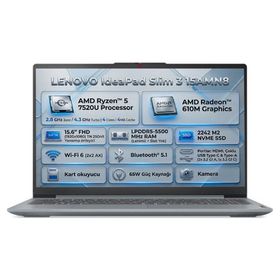Lenovo IdeaPad Slim 3 15AMN8 82XQ00RWTX 002 Ryzen 5 7520U 8GB RAM 512GB SSD Windows 11 Pro 15.6 inç Laptop - Notebook