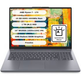 Lenovo IdeaPad Slim 3 16ARP10 83K80084TR Ryzen 7 170 16GB RAM 1TB SSD FreeDOS 16 inç Laptop