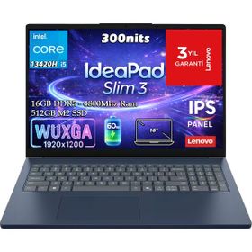 Lenovo IdeaPad Slim 3 16IRH10 83K20009TR i5-13420H 16GB RAM 512GB SSD FreeDOS 16 inç Laptop - Notebook