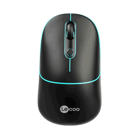 Lenovo Lecoo WS210 Siyah RGB Bluetooth ve Kablosuz Şarj Edilebilir Optik Mouse