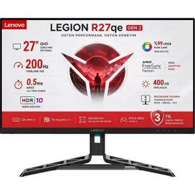Lenovo Legion R27qe Gen 2 68C7GAC3TK 27 inç 200Hz 0.5ms 2K QHD IPS Pivot Gaming Monitör