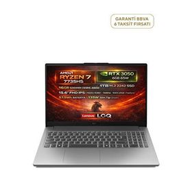 Lenovo LOQ 15ARP10E 83S00032TR Ryzen 7 7735HS 16GB RAM 1TB SSD 6GB RTX 3050 FreeDOS 15.6 inç Oyun Bilgisayarı