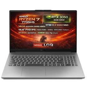 Lenovo LOQ 15ARP10E 83S00032TR Ryzen 7 7735HS 16GB RAM 1TB SSD 6GB RTX 3050 FreeDOS 15.6 inç Oyun Bilgisayarı