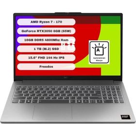 Lenovo LOQ 15ARP10E 83S000DYTR Ryzen 7 170 16GB RAM 1TB SSD 6GB RTX 3050 FreeDOS 15.6 inç Gaming Laptop