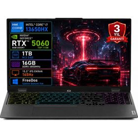 Lenovo LOQ 15IPH11 83SL001ATR Ultra 7 356H 16GB RAM 1TB SSD RTX 5060 FreeDOS 15.3 inç Gaming Laptop