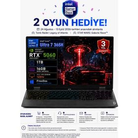 Lenovo LOQ 15IPH11 83SL001ATR Ultra 7 356H 16GB RAM 1TB SSD RTX 5060 FreeDOS 15.3 inç Gaming Laptop