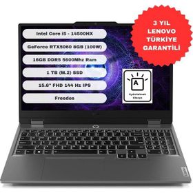 Lenovo LOQ 15IRX10 83JE012NTR i5-14500HX 16GB RAM 1TB SSD RTX 5060 FreeDOS 15.6 inç Oyun Bilgisayarı