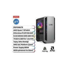 Lenovo LOQ Tower 26ADR10 91DF006KTR Ryzen 7 8745HX 16GB RAM 1TB SSD RTX 5070 FreeDOS Oyun Bilgisayarı