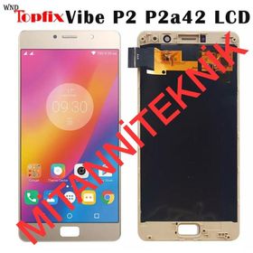 Lenovo P2 Dokunmatik Gold Çıtalı Lcd Ekran