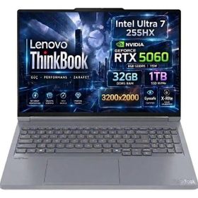 Lenovo ThinkBook 16p G6 IAX 21R0001GTX Ultra 7 255HX 32GB RAM 1TB SSD RTX 5060 FreeDOS 16 inç Laptop