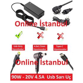 Lenovo Yoga 14 20DM 20FY Uyumlu Notebook Adaptör