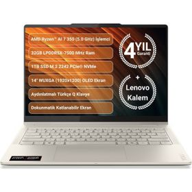 Lenovo Yoga 7 2-in-1 14AKP10 83JR00ADTR Ryzen AI 7 350 32GB RAM 1TB SSD Windows 11 Pro 14 inç Laptop