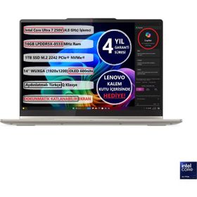 Lenovo Yoga 7 2-in-1 14ILL10 83JQ00GSTR Ultra 7 256V 16GB RAM 1TB SSD FreeDOS 14 inç Laptop