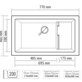 Lenox 770 Super Whıte Granit Eviye