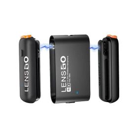 Lensgo 318C Mini 2'li Kablosuz Yaka Mikrofonu