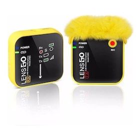 Lensgo 348C Sarı 1V1 Kablosuz Tekli Mikrofon Seti