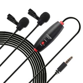Lensgo DM1 Kablolu İkili Yaka Mikrofonu Seti