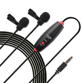 Lensgo DM1 Kablolu İkili Yaka Mikrofonu Seti