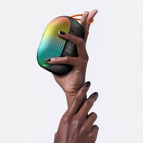 Lenyes S212 RGB Işıklı Askılı Taşınabilir Kablosuz Siyah Bluetooth Hoparlör